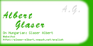 albert glaser business card